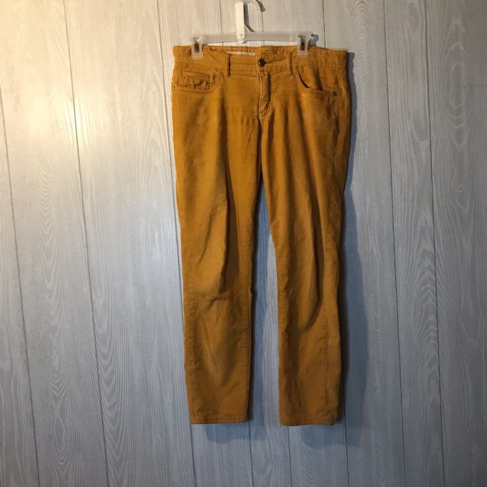 Anthropologie Yellow Stet Fit Corduroy Pants - 29